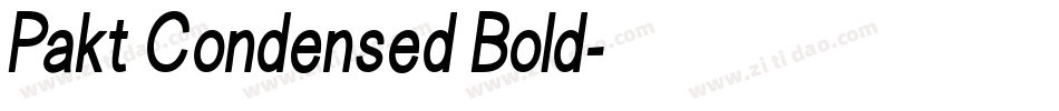 Pakt Condensed Bold字体转换